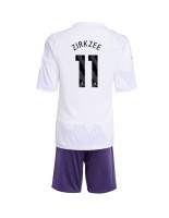 Otroške Nogometnih dresov Manchester United Joshua Zirkzee #11 Gostujoči 2025-26 Kratki rokavi (+ hlače)